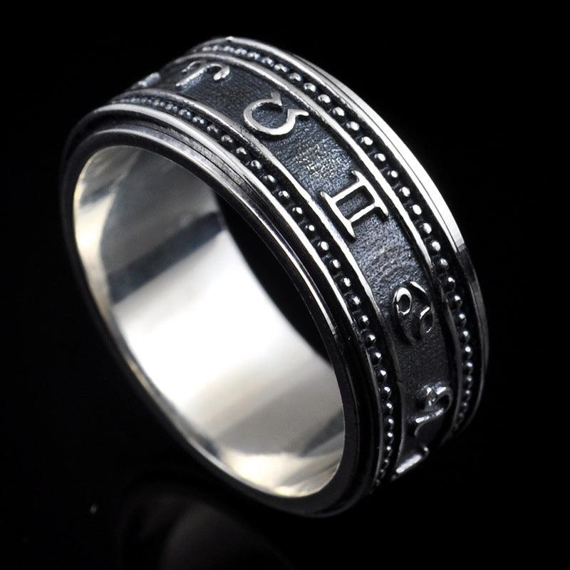 Twelve Constellations Rotating Ring - Viking Jewelry - Urcsilver