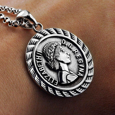 Queen Portrait Pendant - Viking Jewelry - Urcsilver