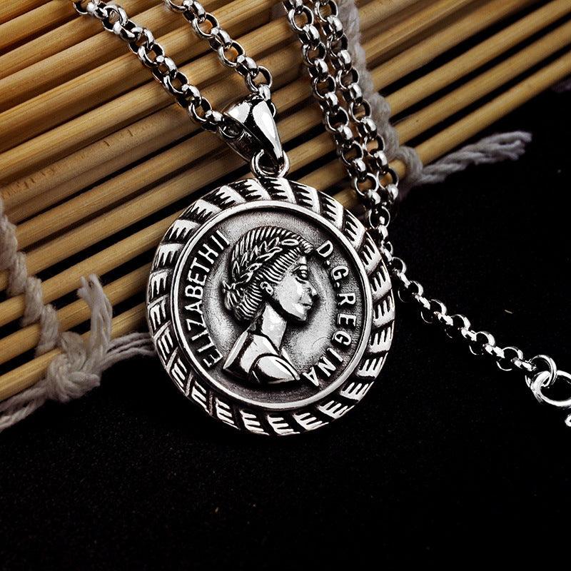 Queen Portrait Pendant - Viking Jewelry - Urcsilver