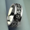 Vintage Pattern Rotating Ring - Viking Jewelry - Urcsilver