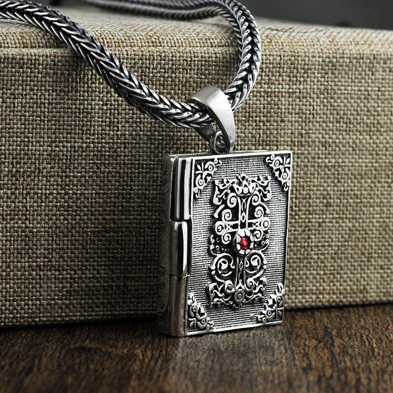 Bible Cross Purifying Mind Pendant - Viking Jewelry - Urcsilver