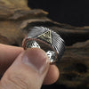 Horus Demon Eye Ring - Viking Jewelry - Urcsilver