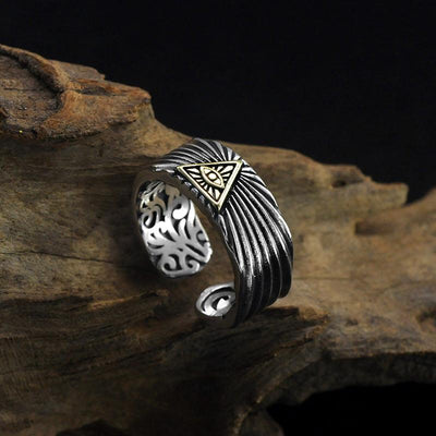 Horus Demon Eye Ring - Viking Jewelry - Urcsilver