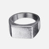 Simple Square Stainless Steel Ring - Viking Jewelry - Urcsilver