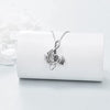 Silver musical note dragon necklace