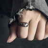 925 Silver Vintage Irregular Open Ring - Viking Jewelry - Urcsilver