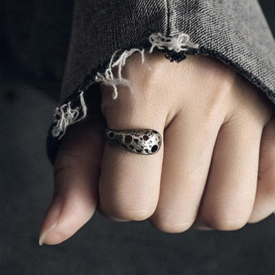 925 Silver Vintage Irregular Open Ring - Viking Jewelry - Urcsilver