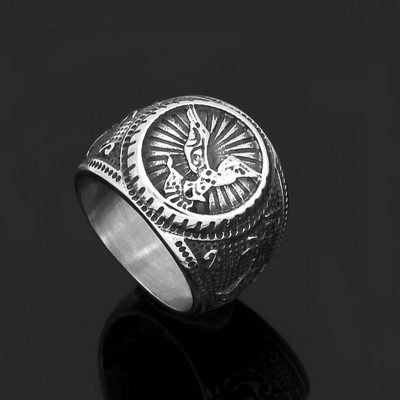 Raven Viking Ring - Viking Jewelry - Urcsilver