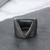 Hollow Triangle Stainless Steel Men's Ring - Viking Jewelry - Urcsilver