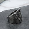 Hollow Triangle Stainless Steel Men's Ring - Viking Jewelry - Urcsilver