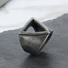 Hollow Triangle Stainless Steel Men's Ring - Viking Jewelry - Urcsilver