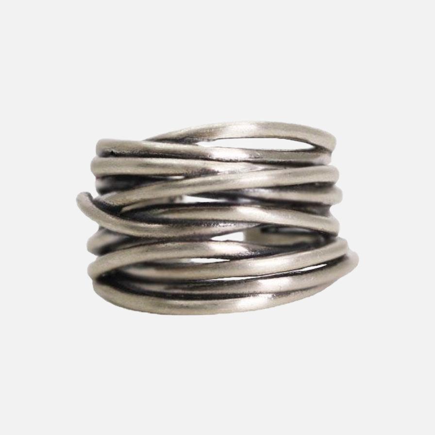 Irregular Lines Multilayer Winding Ring - Viking Jewelry - Urcsilver