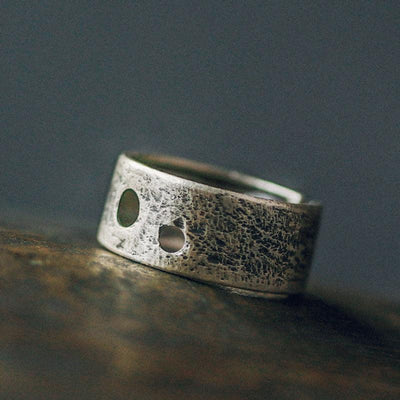 Retro Simple Hollow Ring - Viking Jewelry - Urcsilver