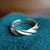 925 Silver Twisted Matte Retro Ring - Viking Jewelry - Urcsilver