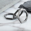 Retro Hexagonal Folding Stainless Steel Men's Ring - Viking Jewelry - Urcsilver