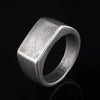 Simple Square Stainless Steel Ring - Viking Jewelry - Urcsilver