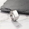 Simple Square Stainless Steel Ring - Viking Jewelry - Urcsilver