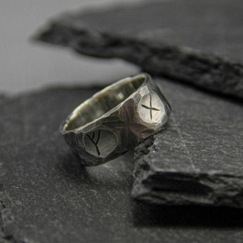 S925 Silver Viking Rune Ring - Viking Jewelry - Urcsilver