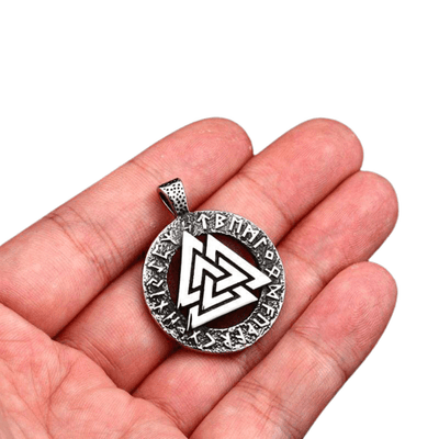 Valknut (Viking Rope Necklace) - Viking Jewelry - Urcsilver