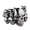 Sterling Silver Phantom Skull Biker Ring - Viking Jewelry - Urcsilver